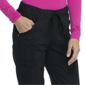 Black Women's Scrub Pants Size Medium, Scrubstar Black Scrubs Bottoms